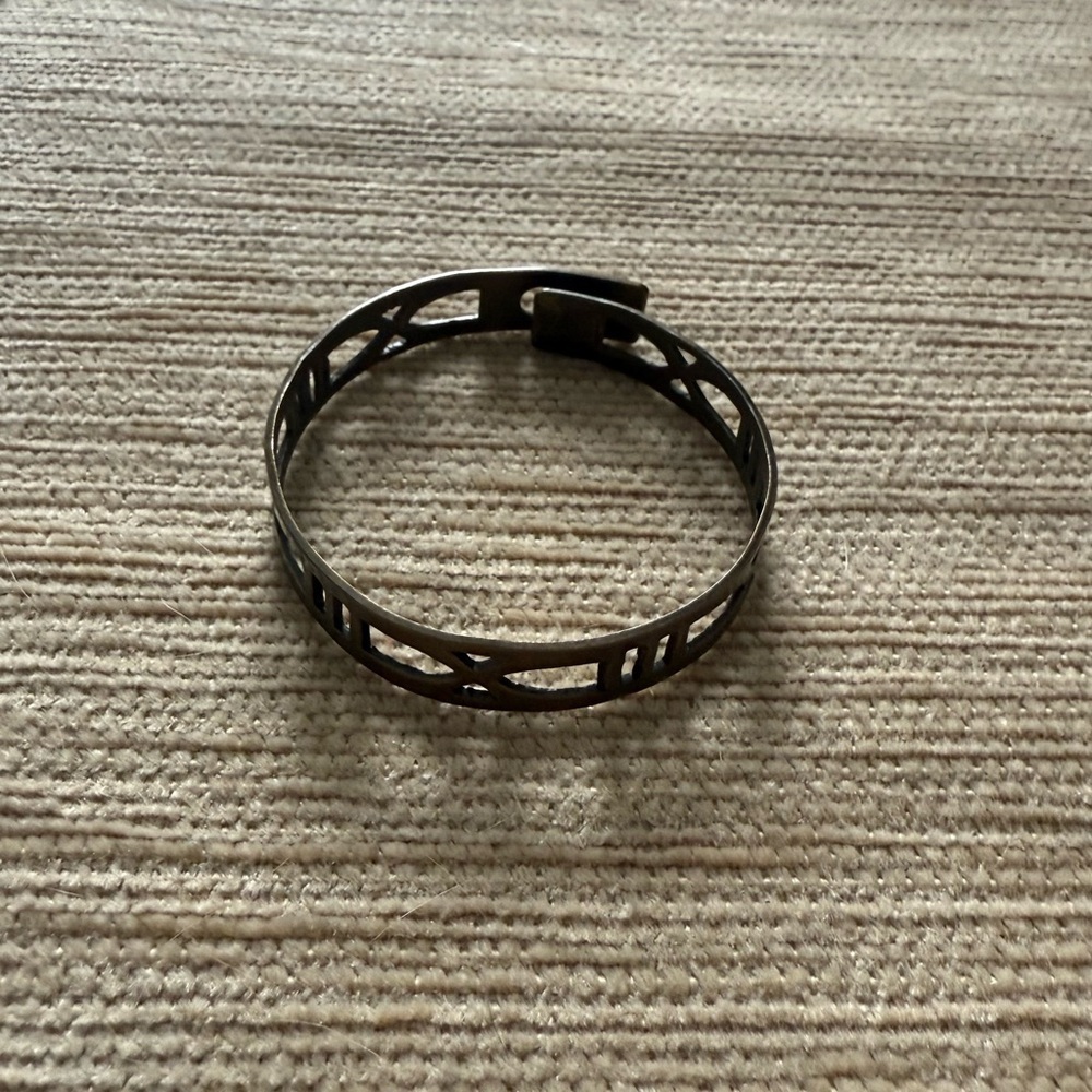 Dark Gold Geometric Cuff Bracelet